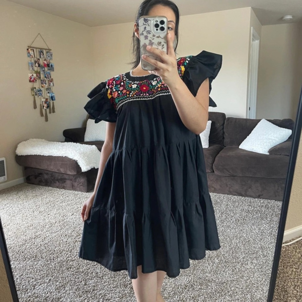 NWOT Handmade Embroidered Dress From Mexico